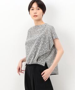 COMME CA PLATINUM / コムサ・プラチナ シャツ・ブラウス | コットン／ポリエステル  バイカラーレース プルオーバーブラウス