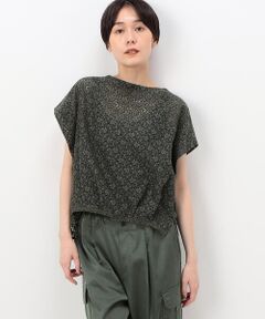 COMME CA PLATINUM / コムサ・プラチナ シャツ・ブラウス | コットン／ポリエステル  バイカラーレース プルオーバーブラウス