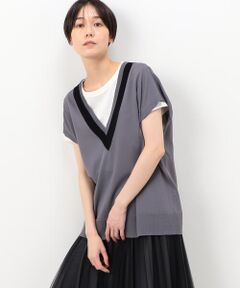 COMME CA PLATINUM / コムサ・プラチナ ベスト | サーブルストレッチ ベスト