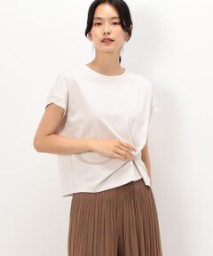 COMME CA PLATINUM / コムサ・プラチナ Tシャツ | コットン強撚ポンチ デザインタックシャツ