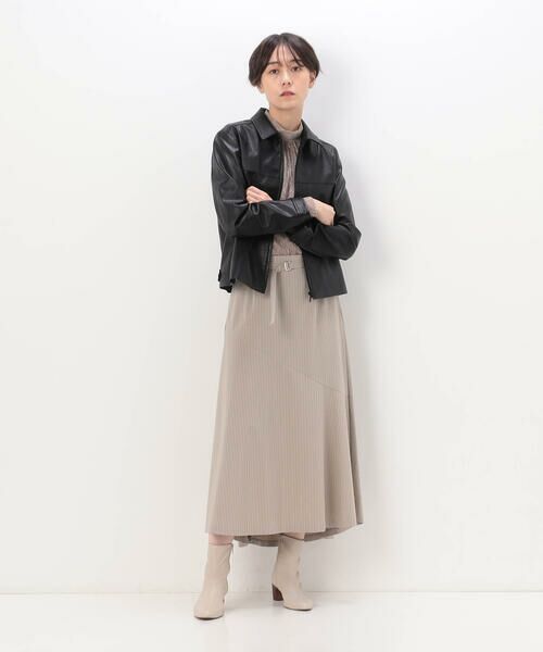 COMME CA PLATINUM / コムサ・プラチナ ロング・マキシ丈スカート | ストレッチストライプマーメイドフレアスカート | 詳細3