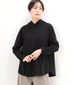 COMME CA PLATINUM / コムサ・プラチナ パーカー | ハイゲージポンチ 立襟風フードプルオーバー