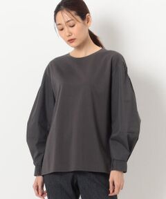 COMME CA PLATINUM / コムサ・プラチナ カットソー | ポンチ 袖パフプルオーバー