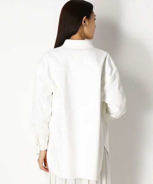 COMME CA PLATINUM / コムサ・プラチナ テーラードジャケット | ジョグ風 ホワイトデニム 羽織りシャツ | 詳細4