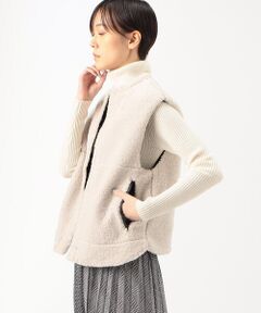 COMME CA PLATINUM / コムサ・プラチナ ベスト | フェイクボア ジレ