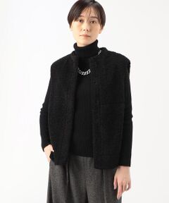 COMME CA PLATINUM / コムサ・プラチナ ベスト | フェイクボア ジレ