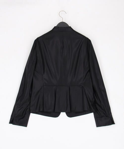 COMME CA PLATINUM / コムサ・プラチナ ノーカラージャケット | 【セットアップ対応】ウールシルクツイル ノーカラージャケット | 詳細1