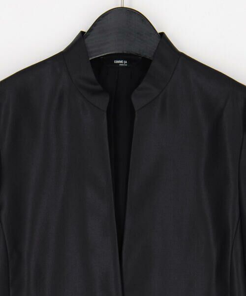 COMME CA PLATINUM / コムサ・プラチナ ノーカラージャケット | 【セットアップ対応】ウールシルクツイル ノーカラージャケット | 詳細2