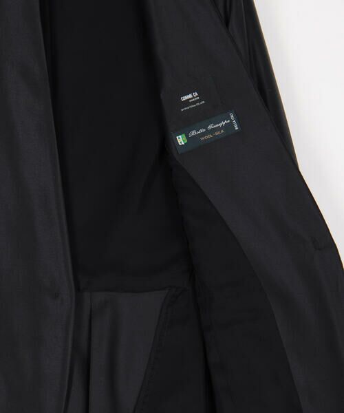 COMME CA PLATINUM / コムサ・プラチナ ノーカラージャケット | 【セットアップ対応】ウールシルクツイル ノーカラージャケット | 詳細6