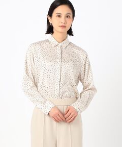 COMME CA PLATINUM / コムサ・プラチナ シャツ・ブラウス | 【セットアップ対応】ウェーブサテンドットプリント シャツ