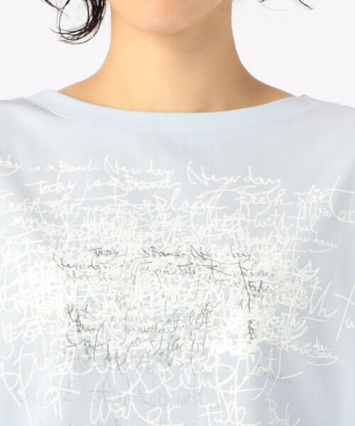COMME CA PLATINUM / コムサ・プラチナ Tシャツ | プレーティング天竺 ロゴプリントTシャツ | 詳細12