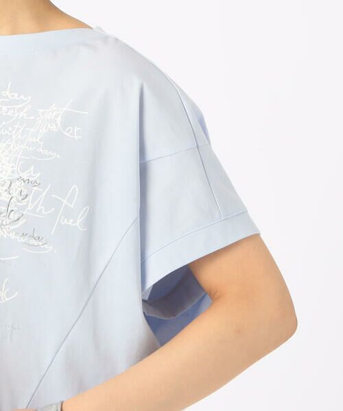 COMME CA PLATINUM / コムサ・プラチナ Tシャツ | プレーティング天竺 ロゴプリントTシャツ | 詳細13