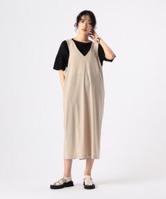 COMME CA PLATINUM / コムサ・プラチナ ロング・マキシ丈ワンピース | 【セットアップ対応】スーパーハイゲージジャージー Iライン ジャンスカ