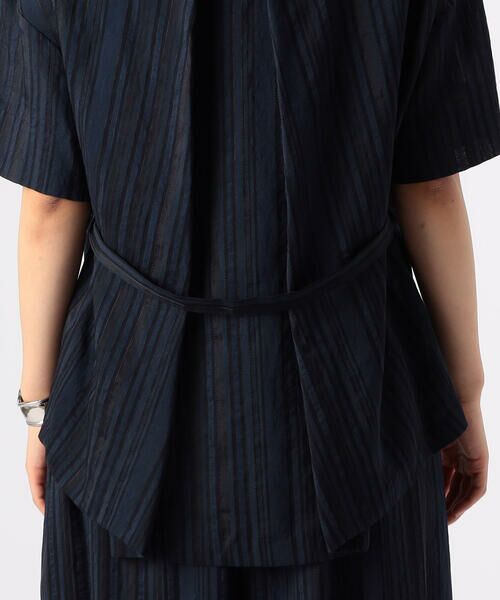 COMME CA PLATINUM / コムサ・プラチナ シャツ・ブラウス | ジャカードボーダー ゆったりプルオーバー | 詳細11