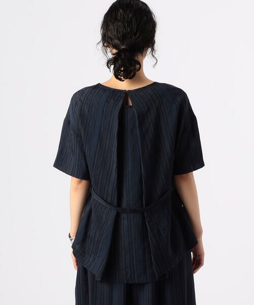 COMME CA PLATINUM / コムサ・プラチナ シャツ・ブラウス | ジャカードボーダー ゆったりプルオーバー | 詳細5