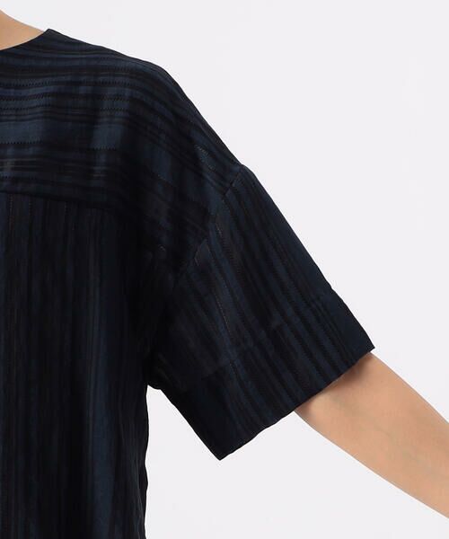 COMME CA PLATINUM / コムサ・プラチナ シャツ・ブラウス | ジャカードボーダー ゆったりプルオーバー | 詳細8