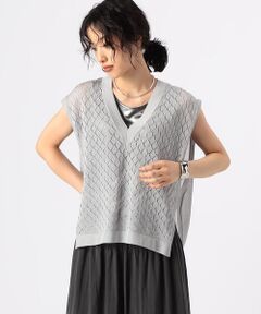 COMME CA PLATINUM / コムサ・プラチナ ニット・セーター | スーパーブライトヤーン シアージレ