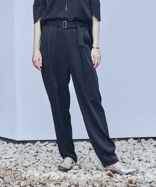 COMME CA PLATINUM / コムサ・プラチナ スラックス・ドレスパンツ | 【ブライトリーセットアップ】サテンストライプ ワイドパンツ | 詳細17