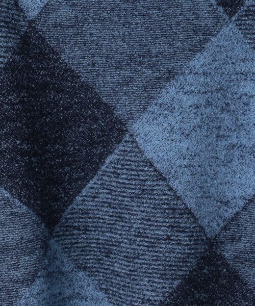 COMME CA PLATINUM / コムサ・プラチナ ニット・セーター | 強縮ジャガード ブロックチェック柄ニット | 詳細13