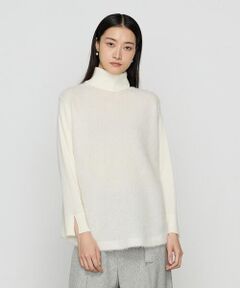 COMME CA PLATINUM / コムサ・プラチナ カットソー | アルパカ混ジャージー ハイネックプルオーバー