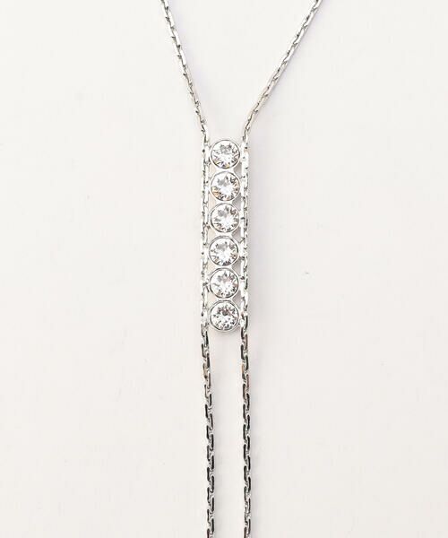 COMME CA PLATINUM / コムサ・プラチナ ネックレス・ペンダント・チョーカー | カットガラスY字ネックレス | 詳細1