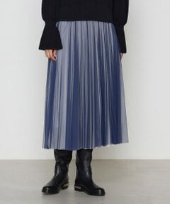 COMME CA PLATINUM / コムサ・プラチナ ロング・マキシ丈スカート | 【セットアップ対応】ソフトチュール×オーガンジートリコット広幅 スカート