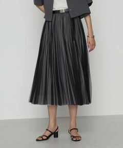 COMME CA PLATINUM / コムサ・プラチナ ロング・マキシ丈スカート | 【セットアップ対応】ソフトチュール×オーガンジートリコット広幅 スカート