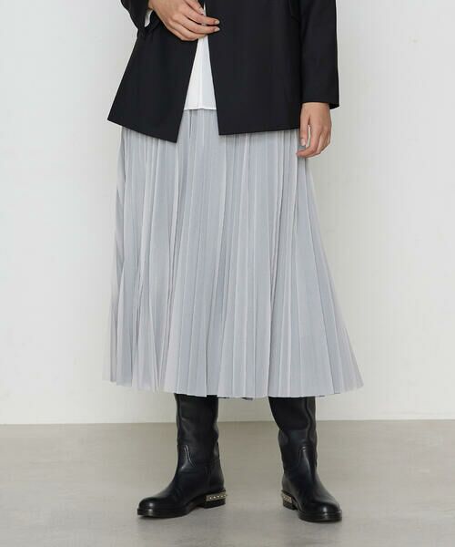 COMME CA PLATINUM / コムサ・プラチナ ロング・マキシ丈スカート | 【セットアップ対応】ソフトチュール×オーガンジートリコット広幅 スカート | 詳細12