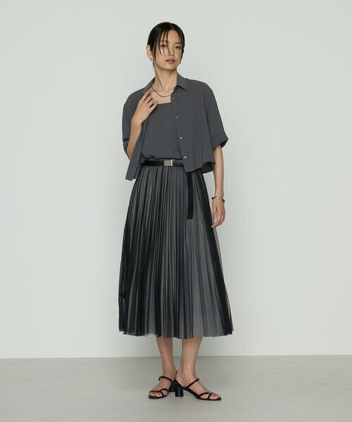 COMME CA PLATINUM / コムサ・プラチナ ロング・マキシ丈スカート | 【セットアップ対応】ソフトチュール×オーガンジートリコット広幅 スカート | 詳細17