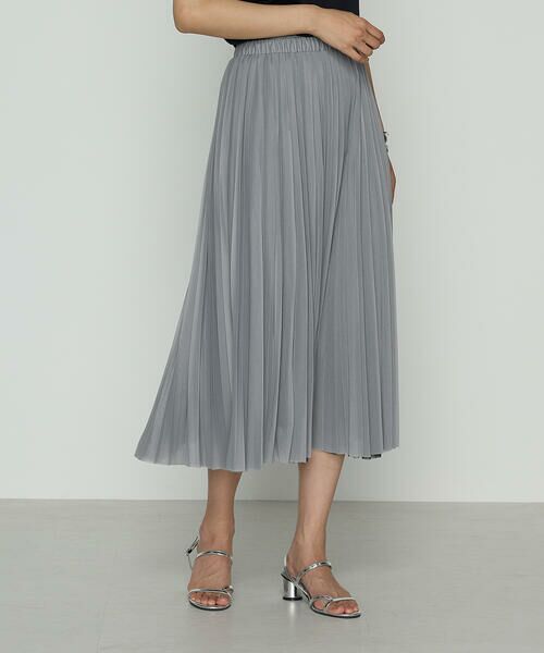 COMME CA PLATINUM / コムサ・プラチナ ロング・マキシ丈スカート | 【セットアップ対応】ソフトチュール×オーガンジートリコット広幅 スカート | 詳細22