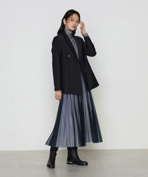 COMME CA PLATINUM / コムサ・プラチナ ロング・マキシ丈スカート | 【セットアップ対応】ソフトチュール×オーガンジートリコット広幅 スカート | 詳細25