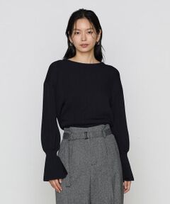 COMME CA PLATINUM / コムサ・プラチナ ニット・セーター | コットンポリエステル フレアスリーブニット