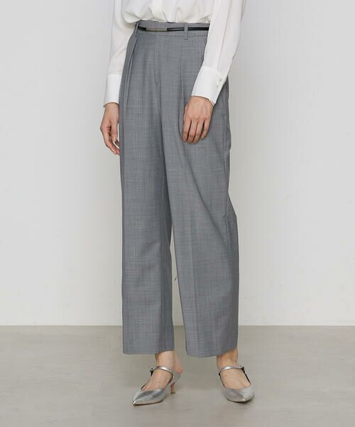 COMME CA PLATINUM / コムサ・プラチナ セットアップ | 【セットアップ対応】ブライトリートロ ワイドパンツ(04:トップグレー)