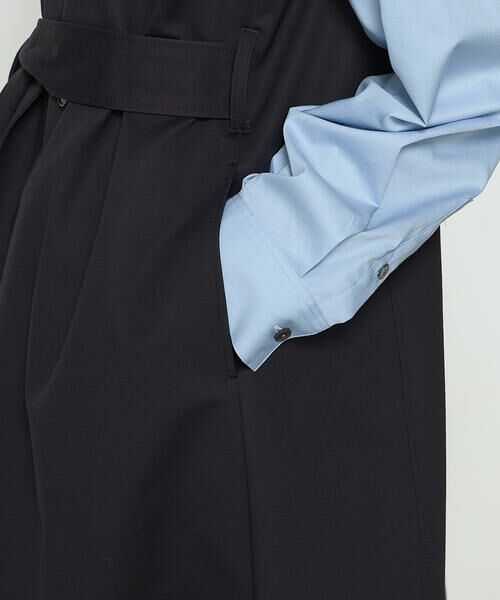 COMME CA PLATINUM / コムサ・プラチナ ベスト | コットンダブルクロスストレッチ ロングジレ | 詳細15