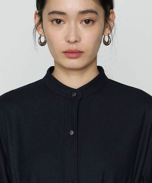 COMME CA PLATINUM / コムサ・プラチナ ロング・マキシ丈ワンピース | 両面起毛ツイル シャツドレス | 詳細12