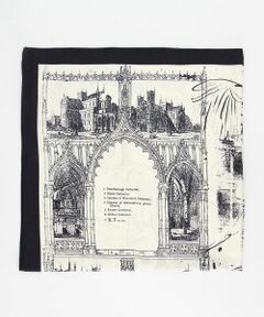 COMME CA PLATINUM / コムサ・プラチナ マフラー・ショール・スヌード・ストール | 線画風プリント スカーフ