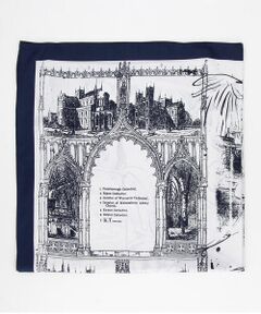 COMME CA PLATINUM / コムサ・プラチナ マフラー・ショール・スヌード・ストール | 線画風プリント スカーフ