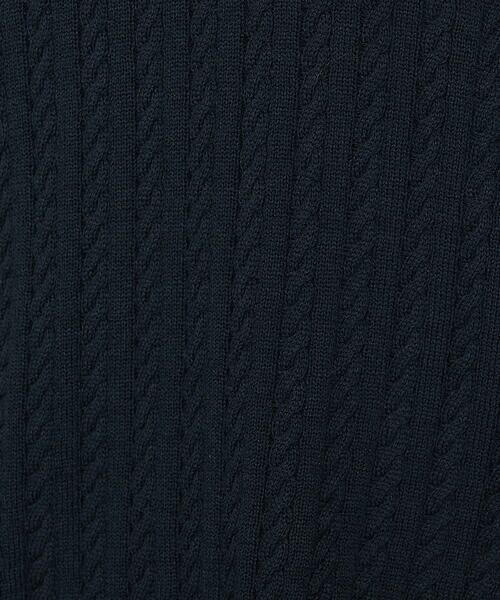 COMME CA PLATINUM / コムサ・プラチナ ニット・セーター | ケーブル編みニット ポロ襟プルオーバー | 詳細8