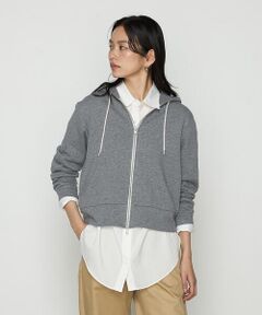 COMME CA PLATINUM / コムサ・プラチナ パーカー | スーピマ80／2 4段裏毛パーカー