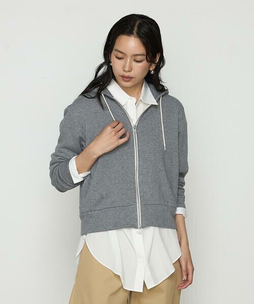 COMME CA PLATINUM / コムサ・プラチナ パーカー | スーピマ80/2 4段裏毛パーカー | 詳細3