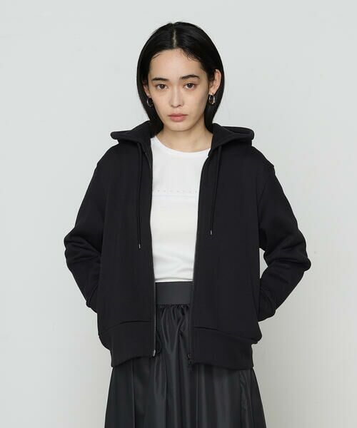 COMME CA PLATINUM / コムサ・プラチナ パーカー | スーピマ80/2 4段裏毛パーカー(05:ブラック)