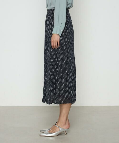 COMME CA PLATINUM / コムサ・プラチナ ロング・マキシ丈スカート | サテンワッシャーダイヤ小紋柄 スカート | 詳細8