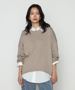 COMME CA PLATINUM / コムサ・プラチナ ニット・セーター | 綿／ポリエステル天竺編 ニットプルオーバー