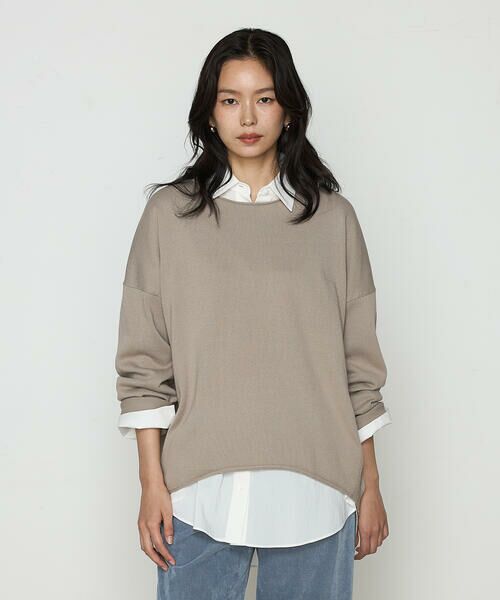 COMME CA PLATINUM / コムサ・プラチナ ニット・セーター | 綿／ポリエステル天竺編 ニットプルオーバー | 詳細12