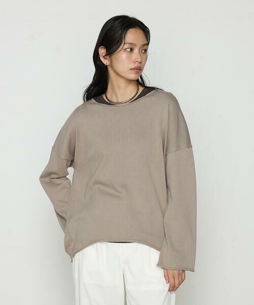 COMME CA PLATINUM / コムサ・プラチナ ニット・セーター | 綿／ポリエステル天竺編 ニットプルオーバー | 詳細13