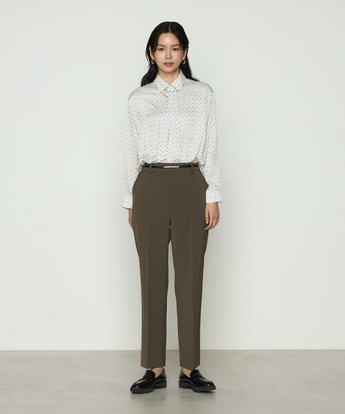 COMME CA PLATINUM / コムサ・プラチナ シャツ・ブラウス | サテンワッシャーダイヤ小紋柄 ブラウス | 詳細3