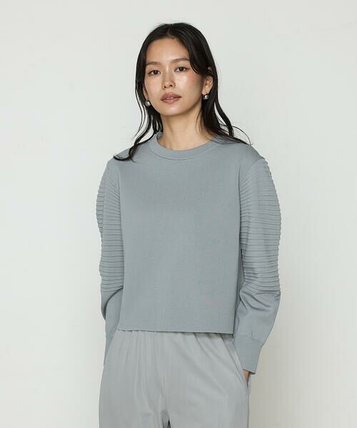 COMME CA PLATINUM / コムサ・プラチナ ニット・セーター | ブライトストレッチヤーン ミラノリブバナナスリーブセーター | 詳細3