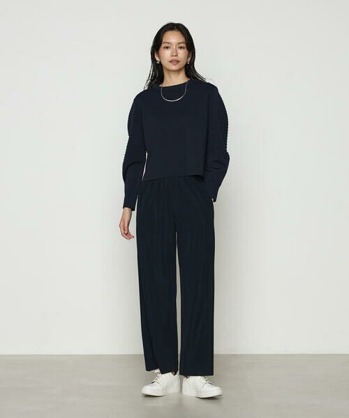 COMME CA PLATINUM / コムサ・プラチナ ニット・セーター | ブライトストレッチヤーン ミラノリブバナナスリーブセーター | 詳細5