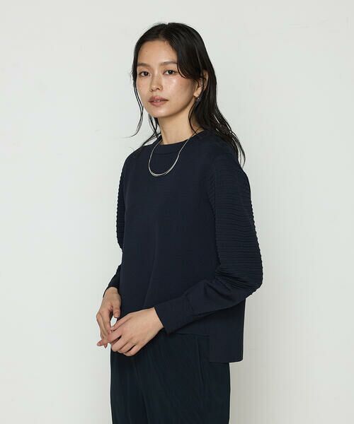 COMME CA PLATINUM / コムサ・プラチナ ニット・セーター | ブライトストレッチヤーン ミラノリブバナナスリーブセーター | 詳細7