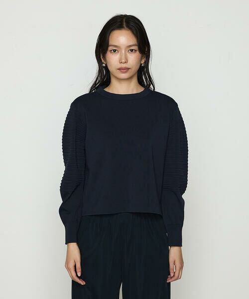 COMME CA PLATINUM / コムサ・プラチナ ニット・セーター | ブライトストレッチヤーン ミラノリブバナナスリーブセーター | 詳細8